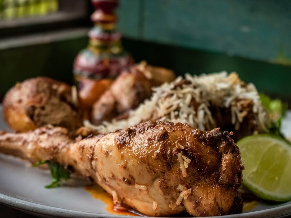 Special biryani rice dish with Indian spices